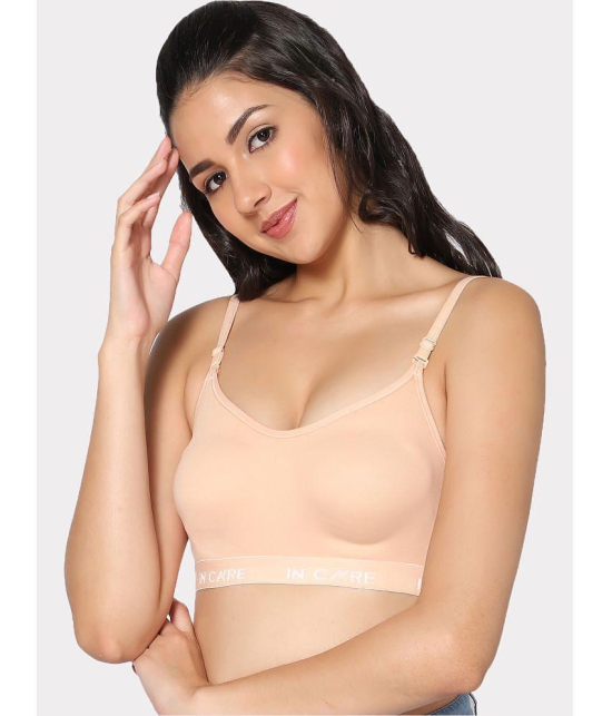 IN CARE LINGERIE - Beige Cotton Non Padded Women's T-Shirt Bra ( Pack of 1 ) - None