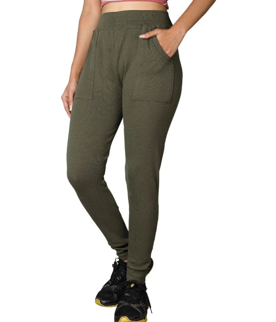 KARARO JEGGINGS - Cotton Blend Skinny Fit Olive Womens Jeggings ( Pack of 2 ) - None