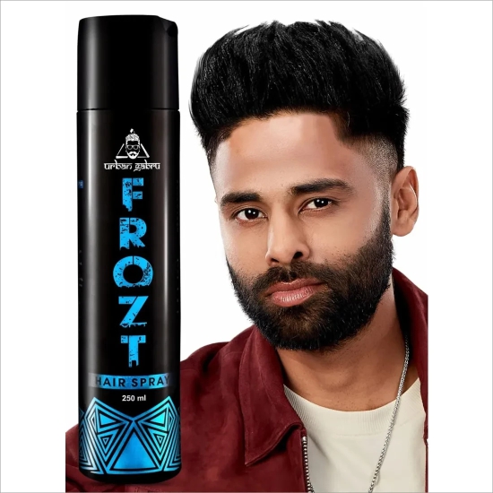 UrbanGabru Frozt Hair Setting Spray (250 ml)|Hair Styling Spray| Extreme Hold for Men| Non Sticky | Fast Drying