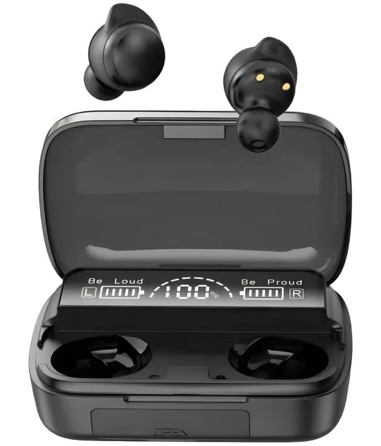 VEhop POWER Bluetooth True Wireless (TWS) In Ear 30 Hours Playback Low Latency,Powerfull bass IPX4(Splash & Sweat Proof) Black