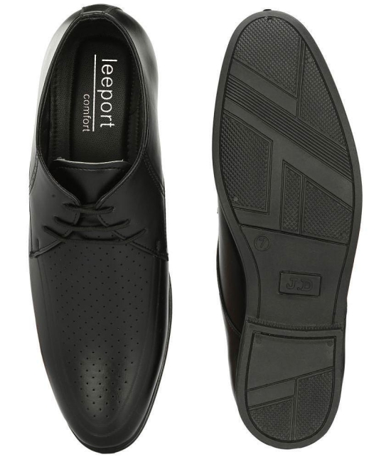 Leeport - Black Mens Derby Formal Shoes - None