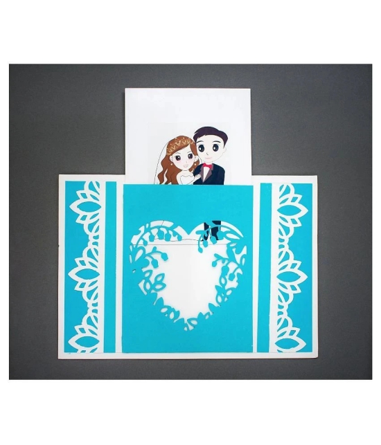 AanyaCentric Handmade Sky Blue Greeting Card for Husband Wife Boyfriend Girlfriend Lover