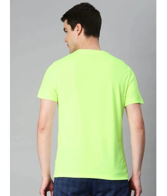 Alcis Fluorescent green Polyester Slim Fit Mens Sports T-Shirt ( Pack of 1 ) - None