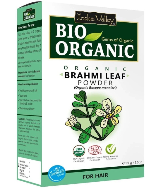 Indus Valley BIO Organic Amla + Bhringraj + Brahmi Natural Powder- 3-in-1 Combo Pack (300 g)