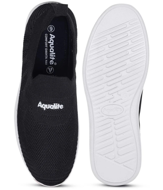 Aqualite PLS00602G Black Mens Slip-on Shoes - None