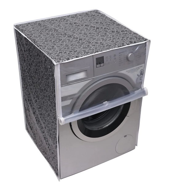 Uttamrobotics Denzcart Front Load Washing Machine Cover Suitable for 6.5 kg, 7kg ,7.5 KG (Fits for IFB,LG,Samsung) Waterproof & Dustproof (?GREY AND BLACK)