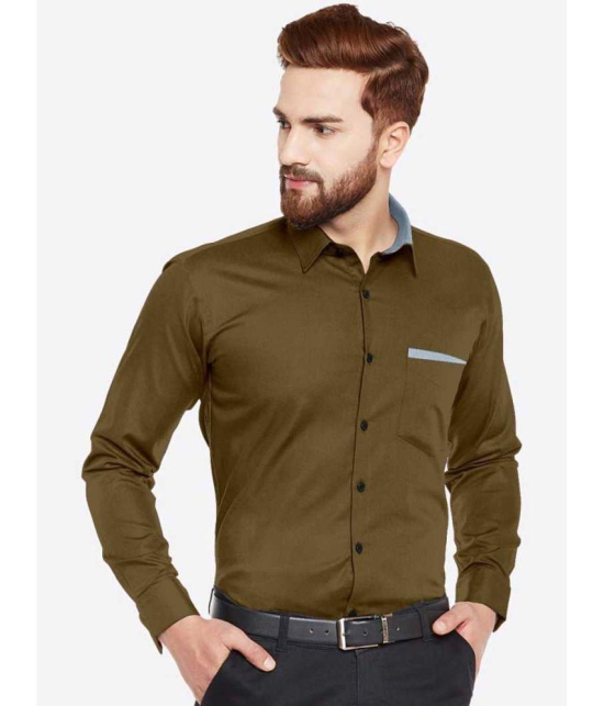 VERTUSY - Brown 100% Cotton Regular Fit Men's Casual Shirt ( Pack of 1 ) - None