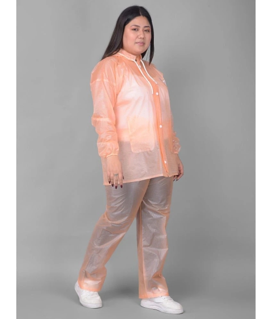 Dollar Polyester Raincoat Set - Orange - None