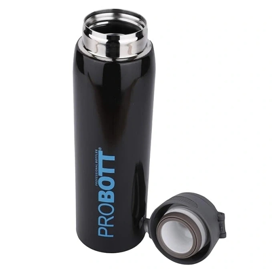 Probott Icon Water Bottle, Stainless Steel Water Bottles, Vacuum Insulated Flask Bottles, 1000 ml (Colour - BLACK, Size - 1000ML) by Total Sporting And Fitness Solutions Pvt Ltd