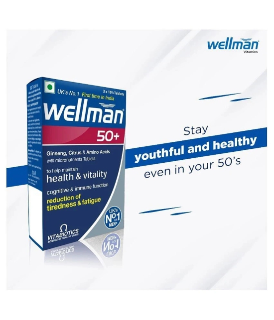 Wellman 50  Tablets For Men Multivitamin 30 no.s Multivitamins Tablets