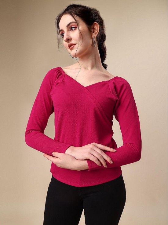 Sheetal associates - Pink Polyester Womens Regular Top ( Pack of 1 ) - None