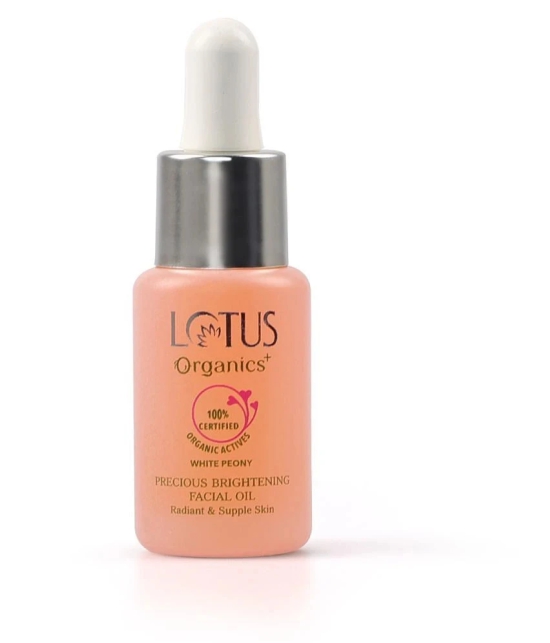 Lotus Organics+ Precious Brightening Face Oil, 100% Organic White Peony, Paraben Free, 15ml