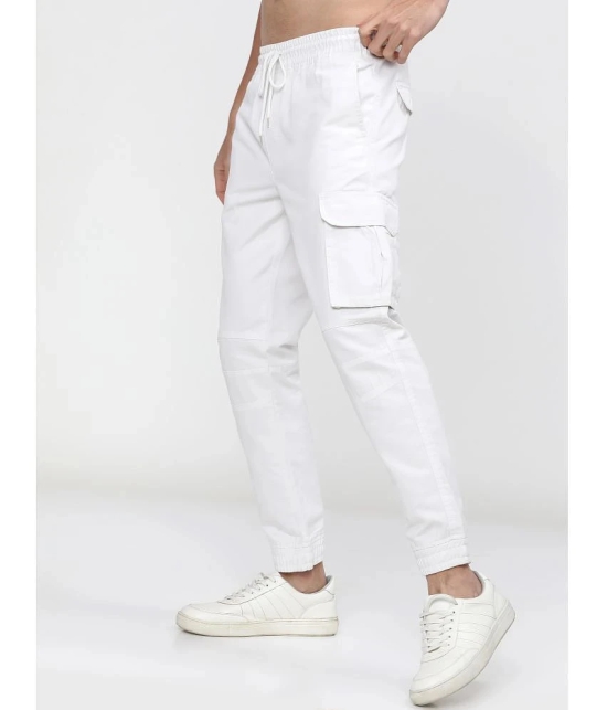 Ketch Tapered Flat Mens Joggers - white ( Pack of 1 ) - None