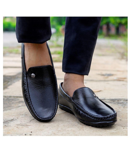 SHOES KINGDOM Black Loafers - 10