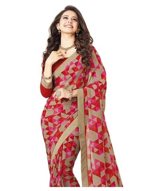 Gazal Fashions - Multicolor Chiffon Saree With Blouse Piece (Pack of 1)