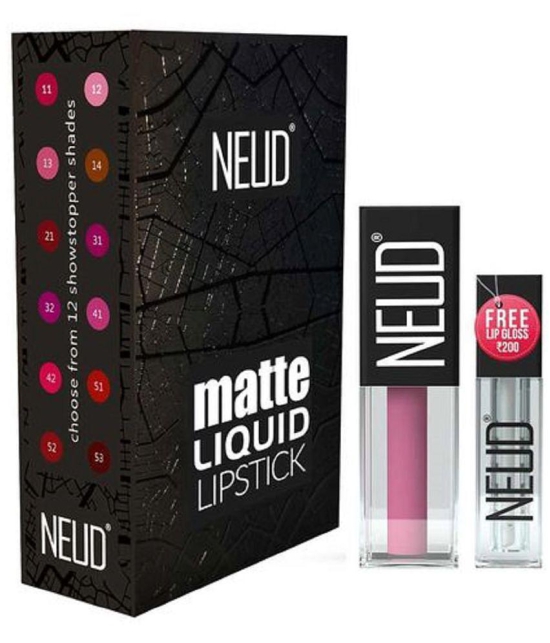 NEUD Matte Liquid Lipstick Combo Of Supple Candy and Oh My Coco With Two Lip Gloss Free