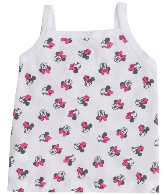 MINNIE & FRIENDS GIRLS VEST DORI NECK SLEEVELESS SOLID ASSORTED Pack Of 4 - None