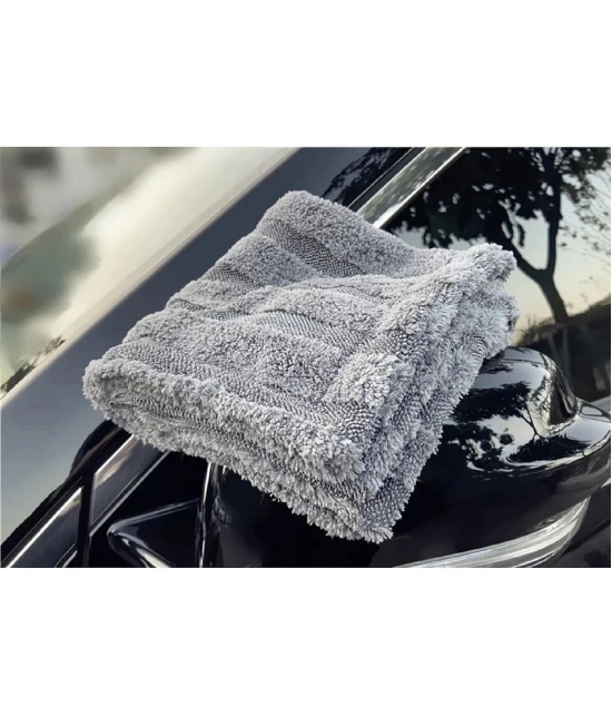 Auto Hub Grey 1300 GSM Microfiber Cloth For Automobile ( Pack of 1 )