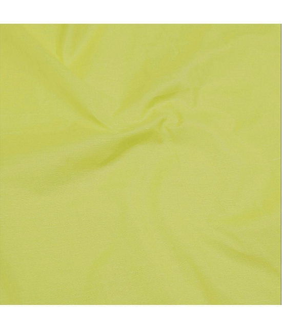 MEHZEEL FAB - Unstitched Yellow Cotton Blend Dress Material ( Pack of 1 ) - Yellow