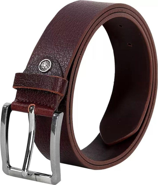 Leather World - Brown 100% Leather Men's Formal Belt ( Pack of 1 ) - None