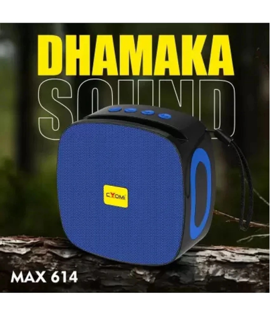 CYOMI CY_MAX614 5 W Bluetooth Speaker Bluetooth v5.0 with SD card Slot Playback Time 10 hrs Blue - Blue