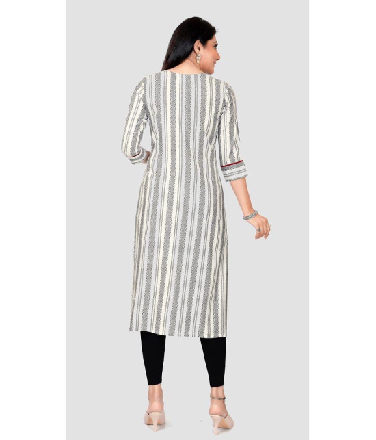 Meher Impex - Grey Cotton Women''s Straight Kurti ( Pack of 1 ) - None