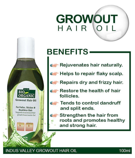 Indus Valley Growout Hair Oil With Gel Natural Permanent Hair Color Black Combo Pack