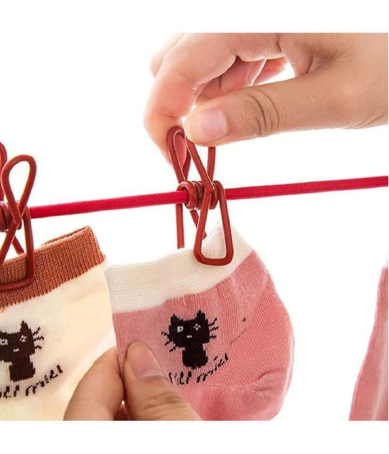 THRIFTKART - Travel Elastic Adjustable Cloth Rope with 12pcs Cloth Clips