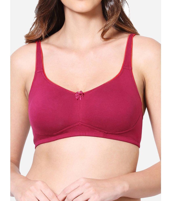 VStar - Red Cotton Blend Non Padded Women's Everyday Bra ( Pack of 1 ) - None