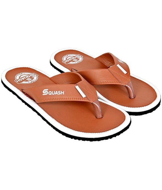 Squash - Rust Men's Thong Flip Flop - None