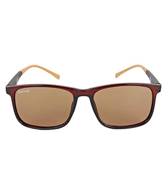 Creature - Brown Square Sunglasses ( Pack of 1 ) - Medium