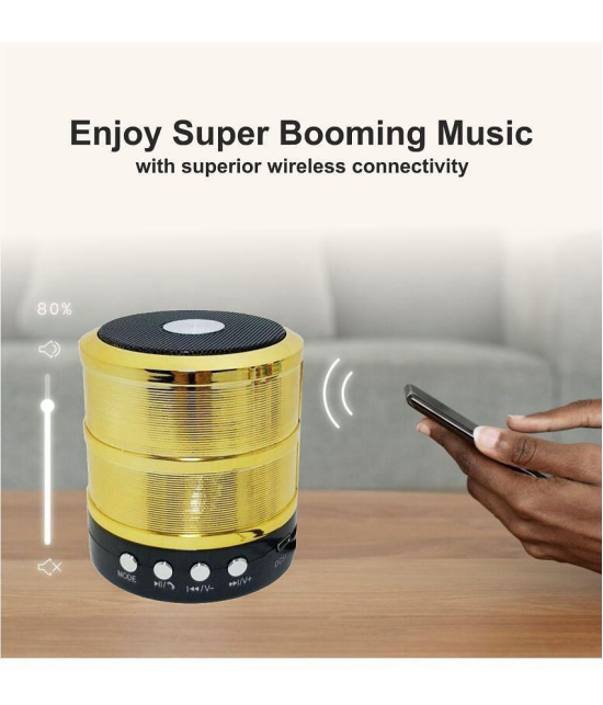 Neo 887 MINI 5 W Bluetooth Speaker Bluetooth v5.0 with USB Playback Time 2 hrs Gold - Gold