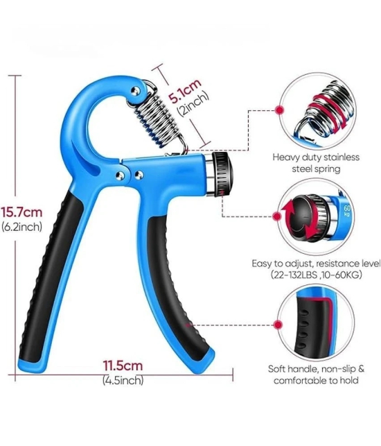 VOLTEX Adjustable Spring Hand Exerciser | Finger Exerciser| Hand Grip Strengthener for Men & Women - Multi Color