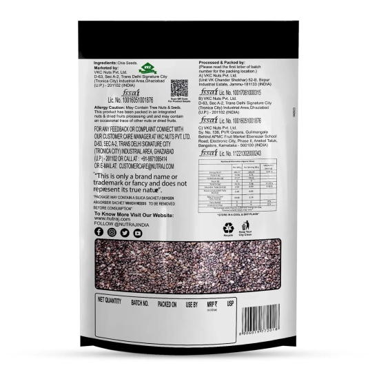 Nutraj Chia Seeds 200gm 200g (Pack of 2)