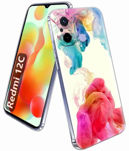 NBOX - Multicolor Printed Back Cover Silicon Compatible For Redmi 12C ( Pack of 1 )