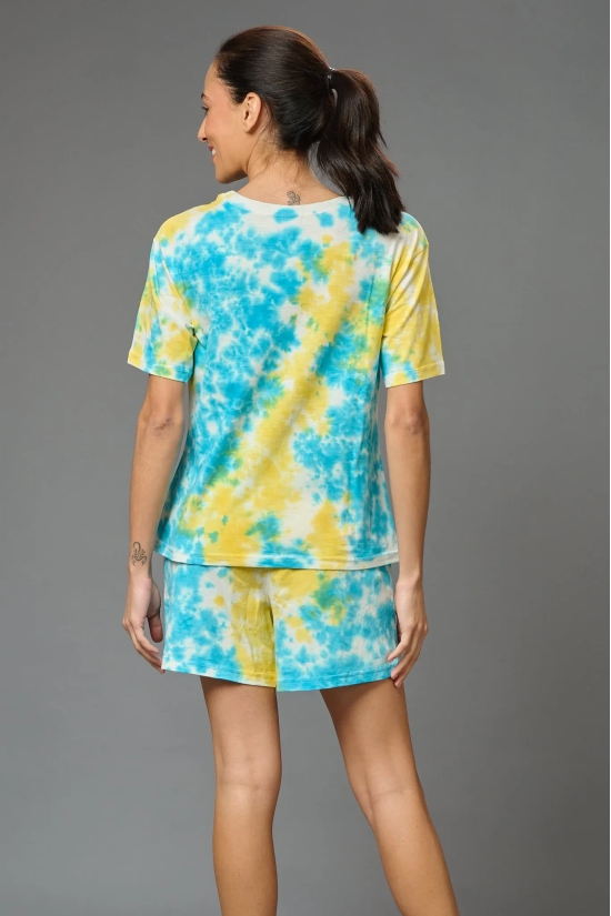 Yellow & Sky Blue Co-ord Set for Women L