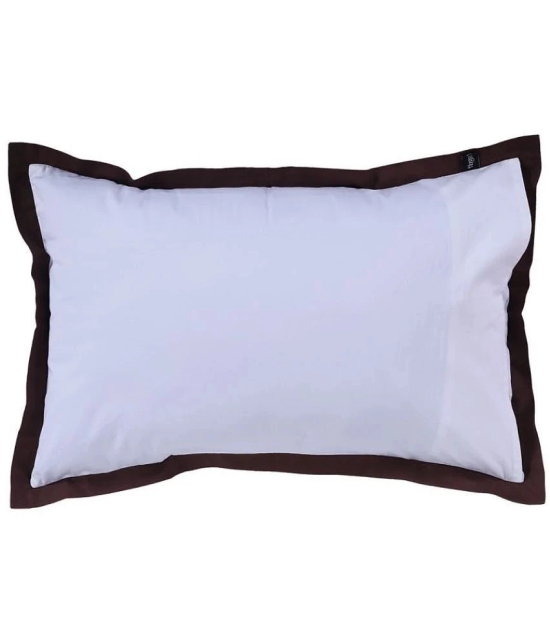 HUGS N RUGS - Pack of 2 Cotton Solid Regular Pillow Cover ( 152.4 cm(60) x 101.6 cm(40) ) - White - White