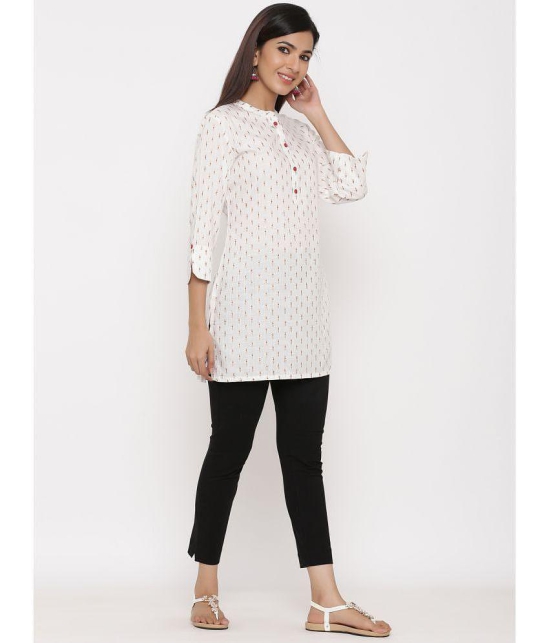 KIPEK Rayon Regular Tops - White Single - XL