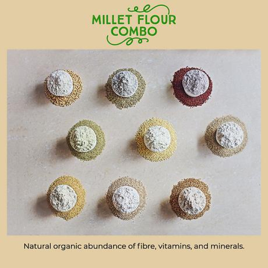 9 Millets Flour Combo (1.8 Kg, Includes 9 Varieties Each 200 Gms)