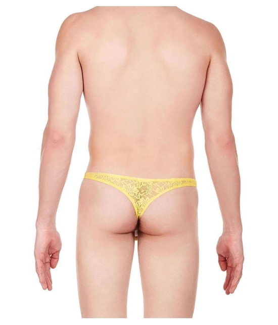 La Intimo Nylon Mens Thongs ( Yellow ) - S