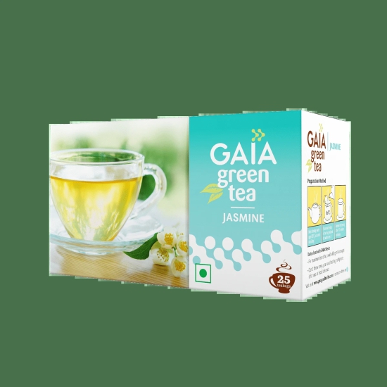 Gaia Green Tea  Jasmine-25 Tea Bags-Gaia Green Tea + Jasmine-25 Tea Bags