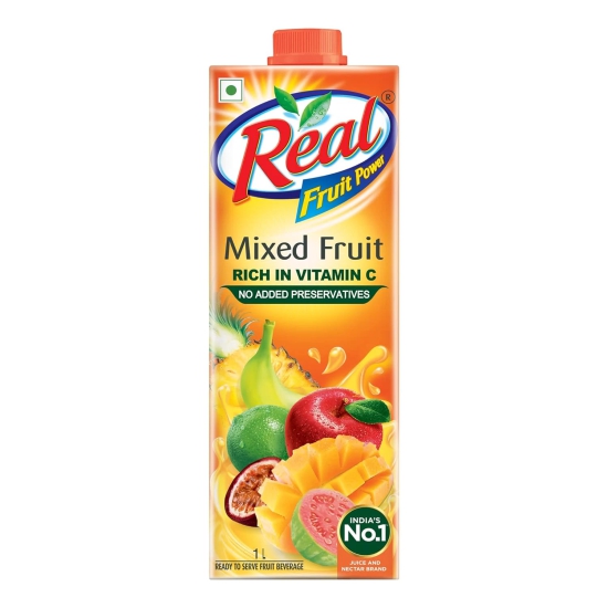 Dabur Real Fruit Power Mixed Fruit Juice, No Added Preservatives, 1L