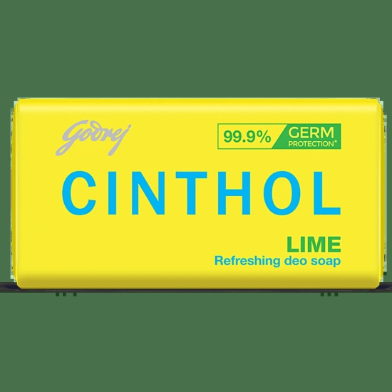 Cinthol Refreshing Deo Lime Bath Soap, 99.9% Germ Protection, 75 G (Pack Of 4)