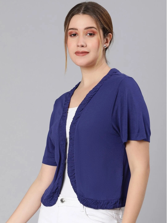 Oxolloxo Women Blue Shrug