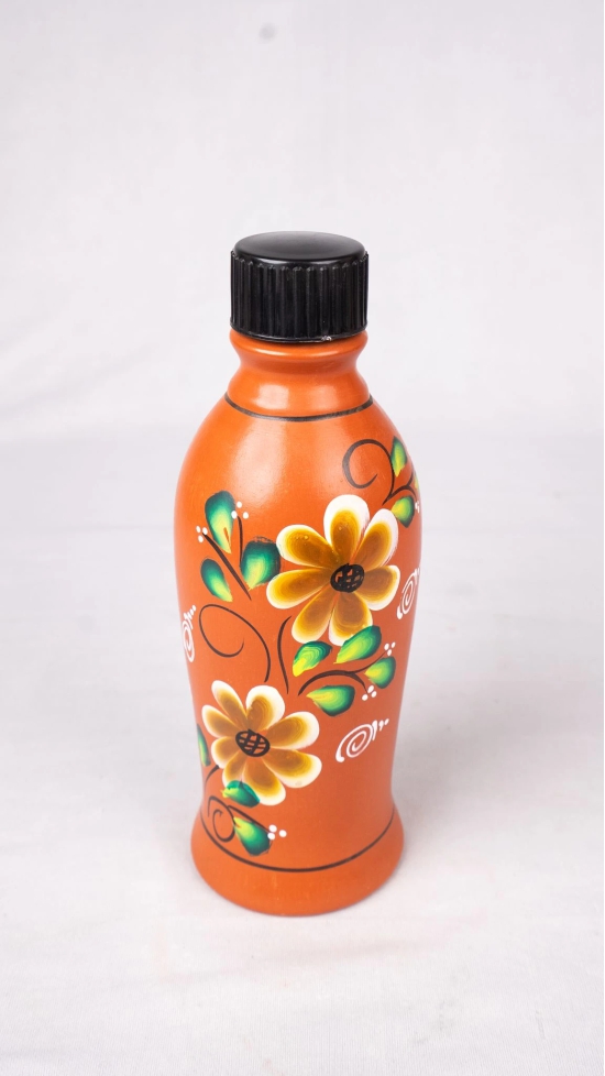 Terracotta Clay Water Bottle