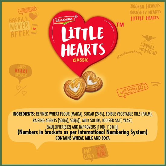 Britannia Little Hearts Biscuits, 75 G