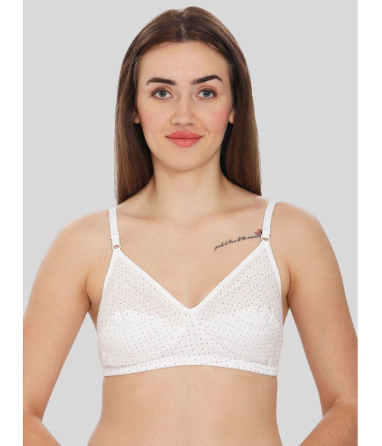 ILRASO - White Cotton Non Padded Women's T-Shirt Bra ( Pack of 1 ) - None