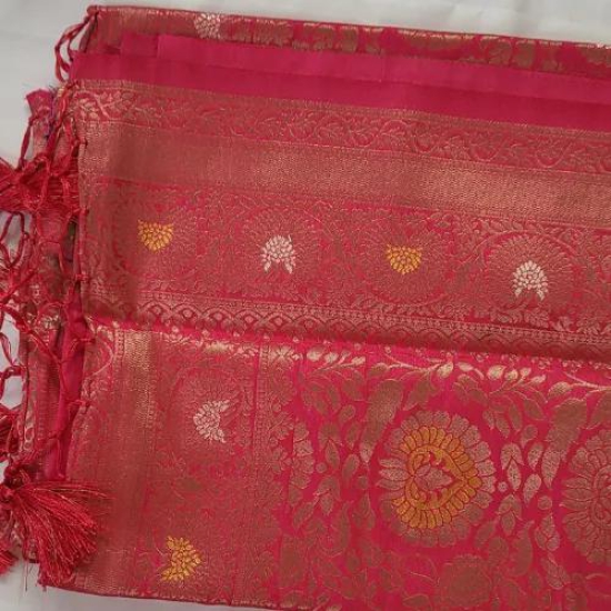 Semi Pattu Pink Saree