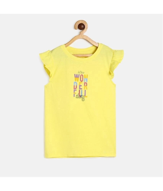 MINI KLUB - Yellow 100% Cotton Girls Top ( Pack of 1 ) - None