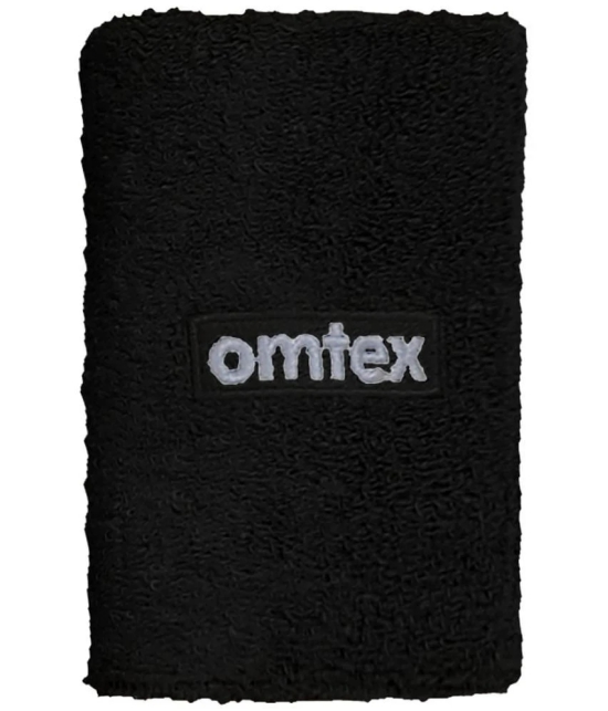 Omtex - Black Cotton Wrist Band ( 3 Pairs ) - One Size